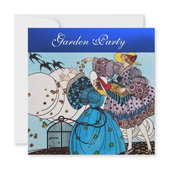 SPRING BIRDS GARDEN PARTY ,Blue Sapphire