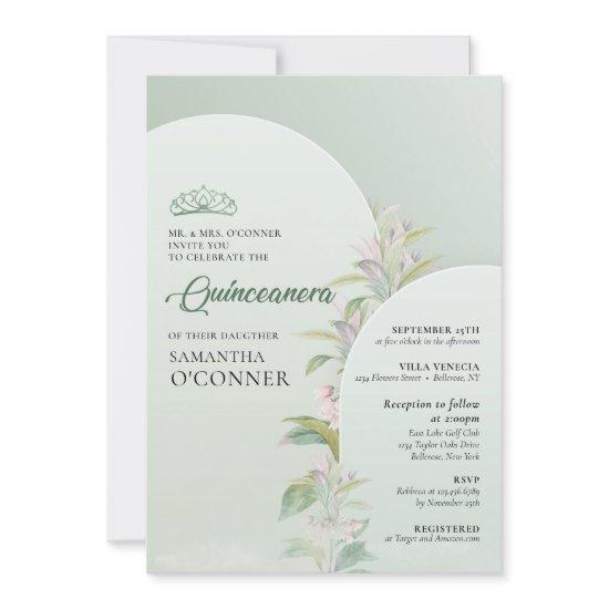 Spring dusty green eucalyptus powder pink floral