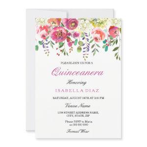 Spring Flowers Pink Peach Quinceanera