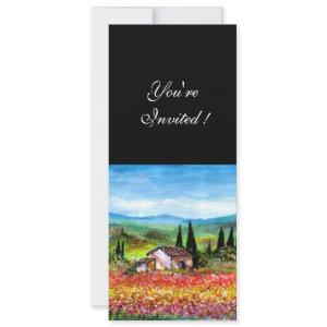 SPRING  IN TUSCANY, bright red pink yellow blue