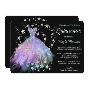 Star Shimmer Lavender Blue Quinceanera