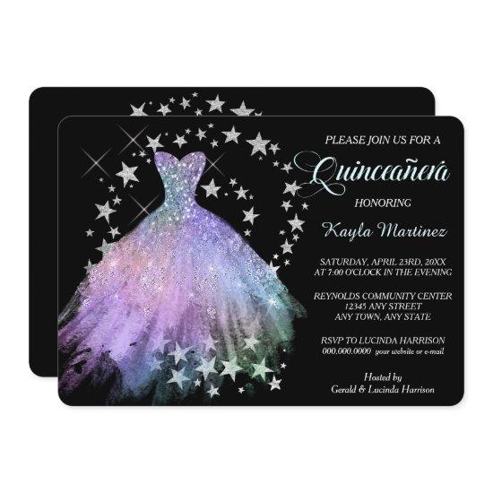 Star Shimmer Lavender Blue Quinceanera