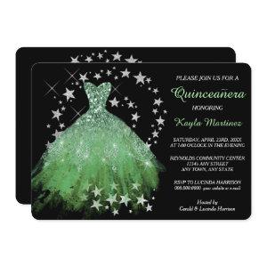 Star Shimmer Spring Green Quinceanera