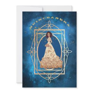 Starry Midnight Blue Quinceañera