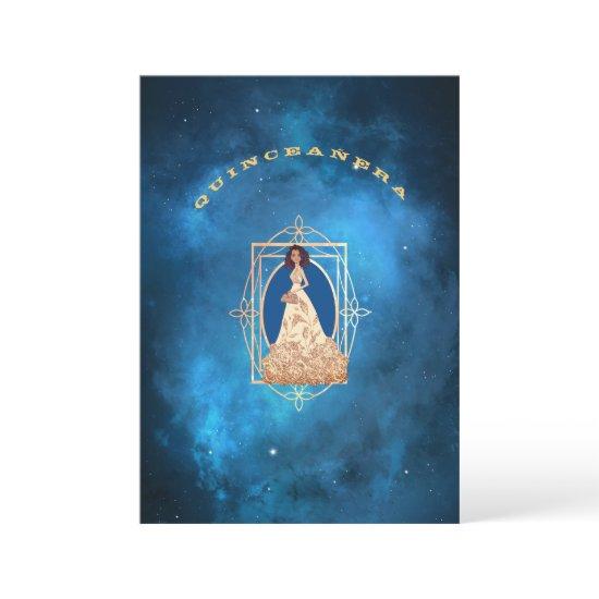 Starry Midnight Blue Quinceañera Tiara