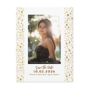 Stars Celestial QUINCEANERA Save The Date Photo Announcement Postcard