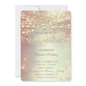 String lights gold sparkle blushed