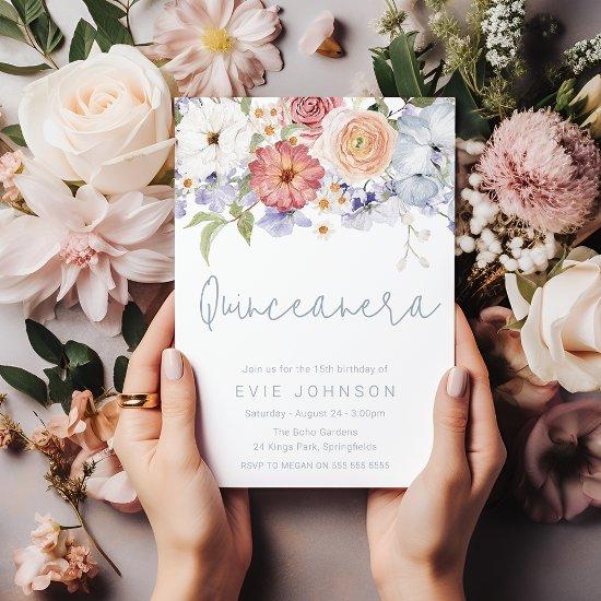 Stunning Botanical Floral Arch Quinceanera Party