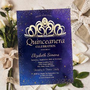 Stylish Gold Confetti Diamond Tiara Quinceañera