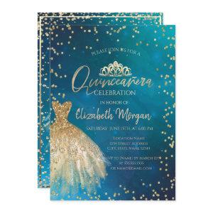 Stylish Gold Dress Tiara,Diamonds Quinceañera