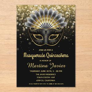 Stylish Masquerade Quinceañera 15th Birthday Acrylic