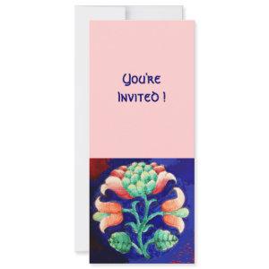 STYLIZED FLOWER/PINK RED GREEN ORANGE BLUE FLORAL