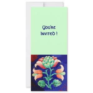 STYLIZED FLOWER/PINK RED GREEN ORANGE BLUE FLORAL