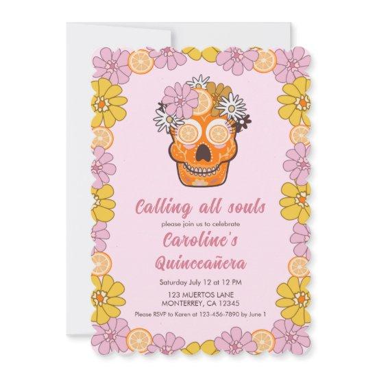 Sugar Skull Floral Quinceanera