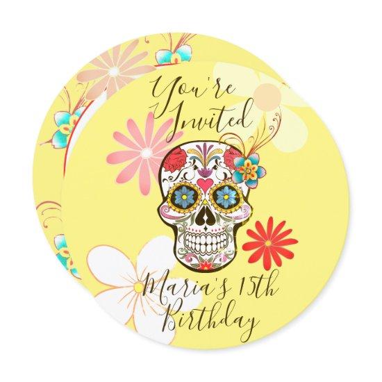 Sugar Skull Yellow, Rose Hippy Floral