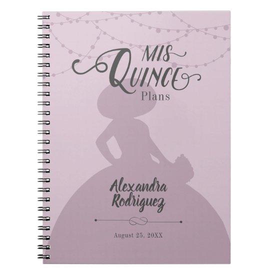 Sugared Plum Purple Charro Silhouette Quinceanera Notebook