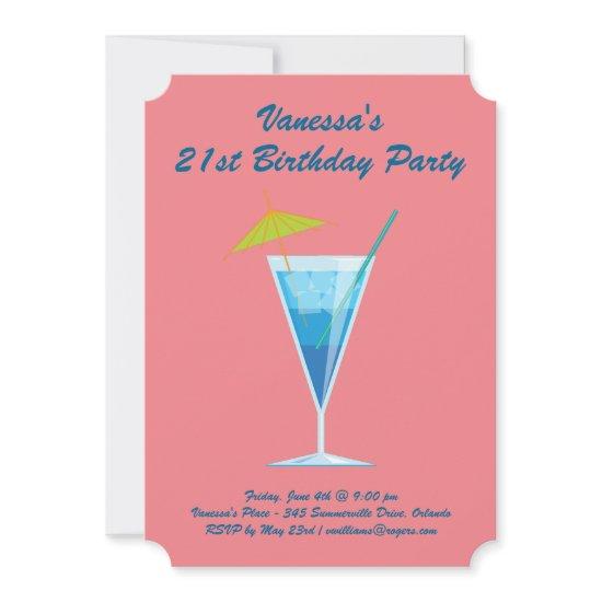 Summer Coral & Blue 21st Birthday Party