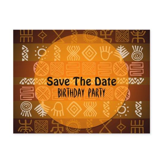 Summer Ethnic 15th Birthday Save the Date Announcement Postcard