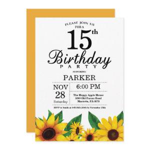 Sunflower 15th Birthday