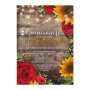 Sunflower and Rose Rustic Quinceanera