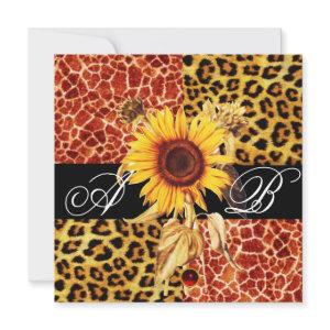 SUNFLOWER,LEOPARD AND GIRAFFE FUR,RUBY MONOGRAM