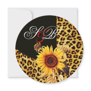 SUNFLOWER ,LEOPARD FUR RIBBON,RED RUBY GEMSTONE