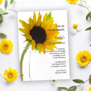 Sunflower on White Quinceañera Party