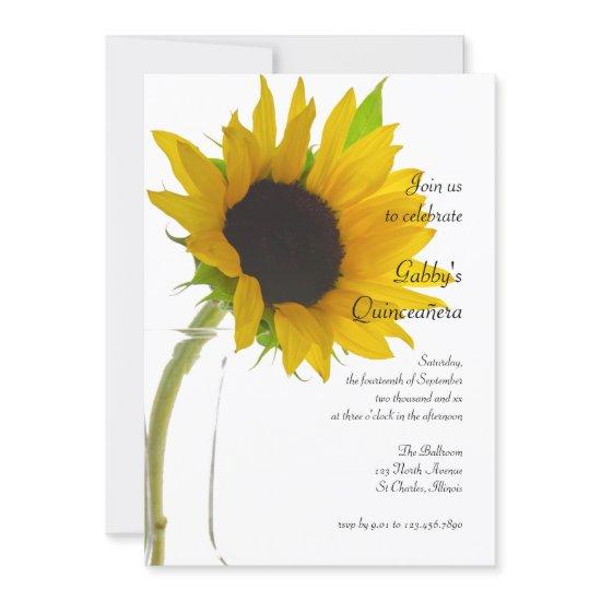 Sunflower on White Quinceañera Party