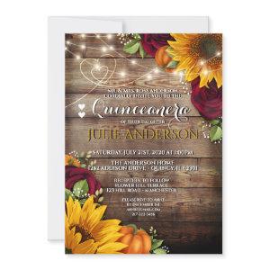 Sunflower, Pumpkin & Rose Rustic Quinceanera