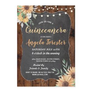 Sunflower Quinceanera Party Wood Floral Lights