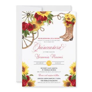 Sunflower Rose Rustic Charra Quinceañera