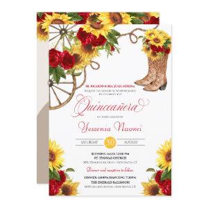 Sunflower Roses Floral Charra Quinceañera