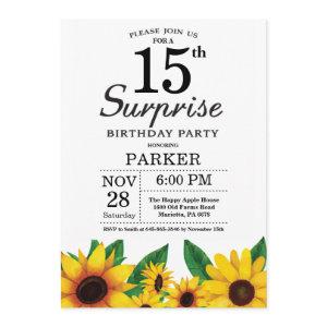 Sunflower Surprise 15th Birthday