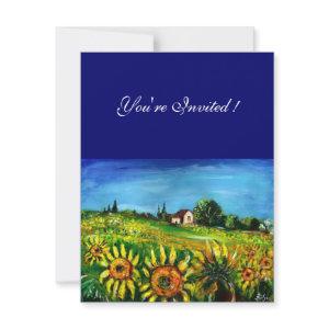 SUNFLOWERS AND COUNTRYSIDE IN TUSCANY