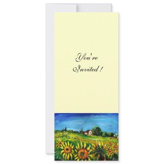 SUNFLOWERS AND COUNTRYSIDE IN TUSCANY