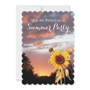 SUNFLOWERS AND SUMMER SUNSET RUSTIC WEDDING PARTY