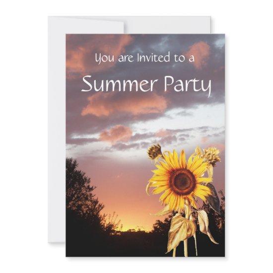 SUNFLOWERS AND SUMMER SUNSET RUSTIC WEDDING PARTY