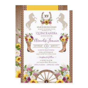 Sunflowers Floral Rustic Charro Quinceanera