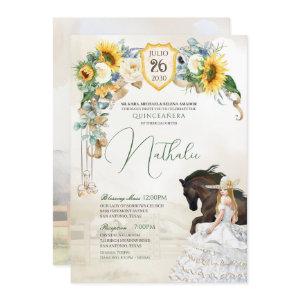Sunflowers & White Rose Western Charra Quinceanera