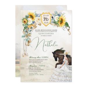 Sunflowers White Roses Western Charra Quinceanera
