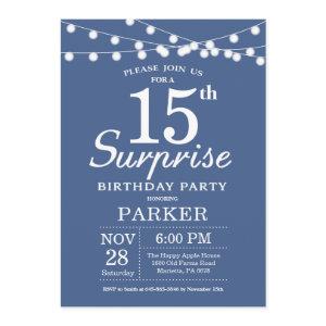 Surprise 15th Birthday  Blue