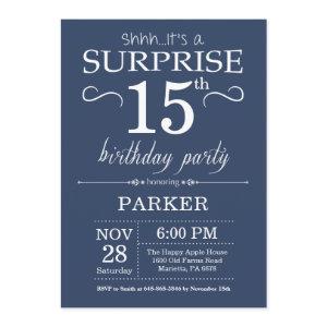 Surprise 15th Birthday  Blue