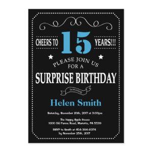 Surprise 15th Birthday  Blue and Black