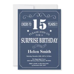 Surprise 15th Birthday  Blue and White