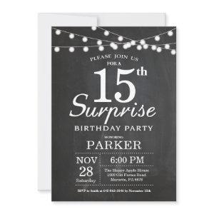 Surprise 15th Birthday  Chalkboard
