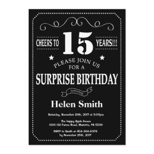 Surprise 15th Birthday  Chalkboard
