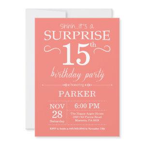 Surprise 15th Birthday  Coral