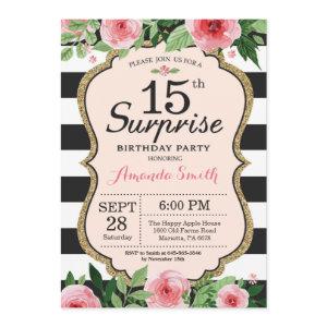 Surprise 15th Birthday  Floral
