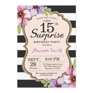 Surprise 15th Birthday  Floral Teen