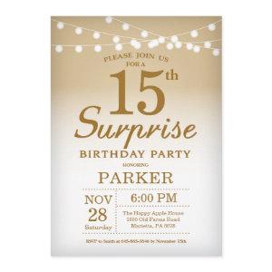 Surprise 15th Birthday  Gold